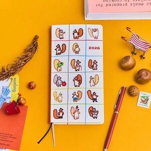 Hobonichi Weeks Weekly Planner - Squirrel Cover (White)